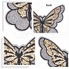 Gorgecraft 12Pcs 2 Style Butterfly Gauze Embroidery Ornaments Accessories PATC-GF0001-11-6