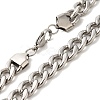 Unisex 304 Stainless Steel Curb Chain Bracelet & Necklace Jewelry Sets SJEW-L198-003P-2