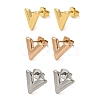 PVD Vacuum Plating 304 Stainless Steel Stud Earring EJEW-C099-03MC-2