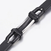 PU Leather Braided Cord Bracelets BJEW-E324-C06-4