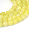 Natural Lemon Jade Round Bead Strands X-G-E334-6mm-07-1