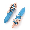 Synthetic Turquoise Pointed Pendants G-O164-02-RG03-2