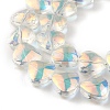 Transparent Electroplate Glass Bead Strands EGLA-P050-AB02-4