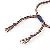 Adjustable Two Tone Nylon Thread Braided Bead Bracelets BJEW-JB05960-01-3