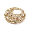 Brass Micro Pave Clear Cubic Zirconia Pendants KK-M275-12G-2