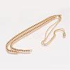 Brass Bead Chain Necklace Making NJEW-F151-01-2