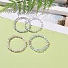 4Pcs 4 Style Natural & Synthetic Mixed Gemstone & 304 Stainless Steel Beaded Stretch Bracelets Set for Women BJEW-JB09116-5