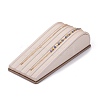 Wooden Clovered with PU Leather Bracelet Displays Stand BDIS-F003-01-1