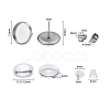 DIY 50Pairs Flat Round Earring Making Kits DIY-YW0001-90P-2