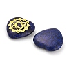 7Pcs 7 Styles Chakra Natural Lapis Lazuli Love Heart Ornaments Figurines G-P533-01F-2