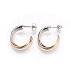 304 Stainless Steel Ear Studs EJEW-P173-11GP-1