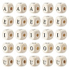 Kissitty 250Pcs 5 Styles Printed Natural Schima Wood Beads WOOD-KS0001-23-1
