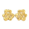 Flower Ion Plating(IP) 304 Stainless Steel Stud Earrings EJEW-H013-27G-1