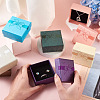 Magibeads 12Pcs 6 Colors Square with Bowknot Pattern Cardboard Jewelry Boxes CON-MB0001-08-5