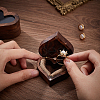 Heart Wood Ring Storage Boxes CON-WH0087-51-3