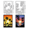 Coconut Tree Theme Carbon Steel Cutting Dies Stencils DIY-WH0309-1313-2