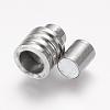 Tarnish Resistant 304 Stainless Steel Magnetic Clasps with Glue-in Ends STAS-F124-01P-3