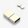 Rectangle 304 Stainless Steel Matte Magnetic Bracelet Clasps STAS-I011-04A-2