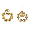 Brass Stud Earring Findings KK-N233-234-1