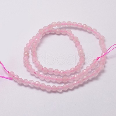 Natural Rose Quartz Beads Strands G-G736-13-4mm-1