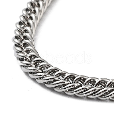 Non-Tarnish 201 Stainless Steel Mesh Necklaces NJEW-Q335-08P-1