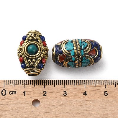 Handmade Tibetan Style Beads KK-G473-02AG-1