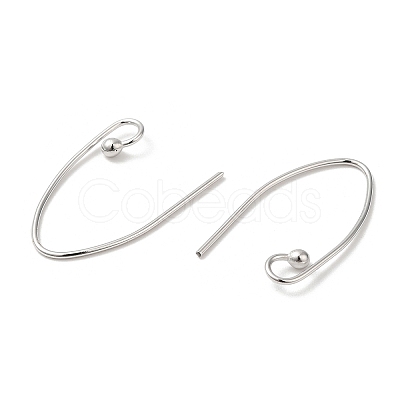 Anti-Tarnish Rhodium Plated 925 Sterling Silver Earring Hooks STER-M117-01P-1