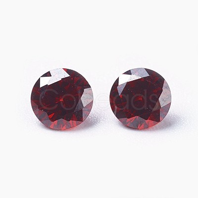 Cubic Zirconia Pointed Back Cabochons ZIRC-WH0001-B07-1