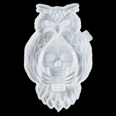 Halloween Owl Skull Candle Holder DIY Silicone Statue Molds SIL-F007-05-1