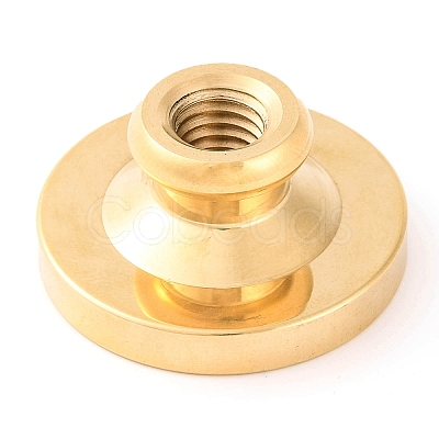 Golden Tone Round Wax Seal Brass Stamp Heads AJEW-S087-01G-15-1