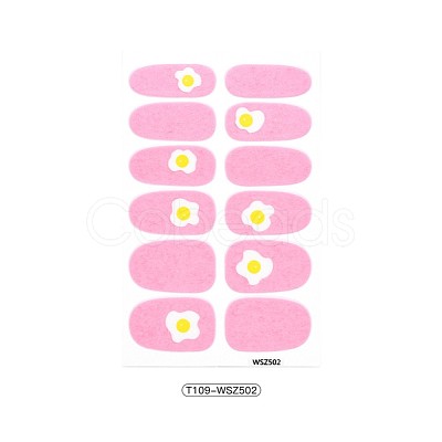 Avocados & Strawberries & Flowers Full Cover Nail Art Stickers MRMJ-T109-WSZ502-1