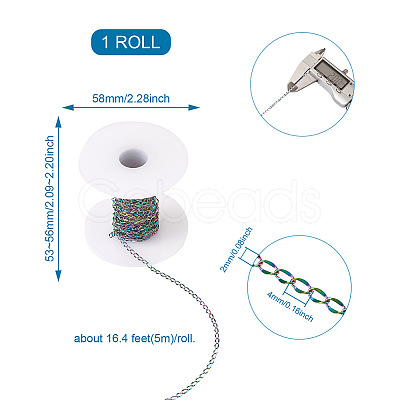 PVD Vacuum Plating 304 Stainless Steel Curb Twisted Chains STAS-TA0001-40-1