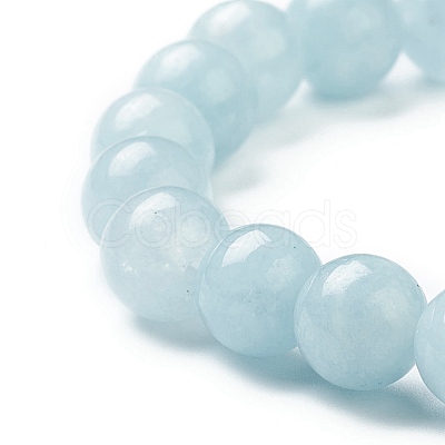 Dyed Natural Jade Beaded Stretch Bracelets BJEW-A117-C-13-1