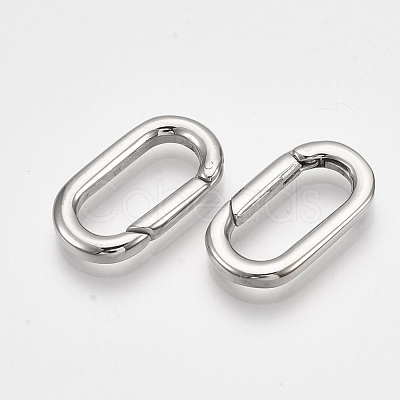 Non-Tarnish 304 Stainless Steel Spring Gate Rings STAS-S079-89-1