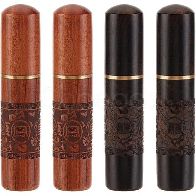 Olycraft 4Pcs 2 Colors Portable Wood Toothpick Bottle AJEW-OC0003-67-1