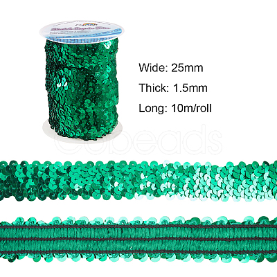 Olycraft Plastic Paillette Elastic Beads PVC-OC0001-01G-1