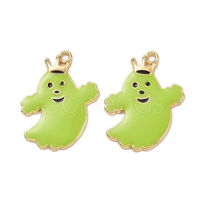 Halloween Theme Rack Plating Alloy Enamel Pendants PALLOY-O109-47LG-1