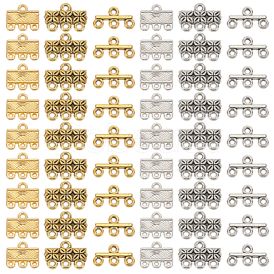 PandaHall Elite 84Pcs 6 Styles Alloy Chandelier Components Links FIND-PH0020-20-1