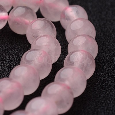 Round Natural Rose Quartz Bead Strands G-J346-05-6mm-1