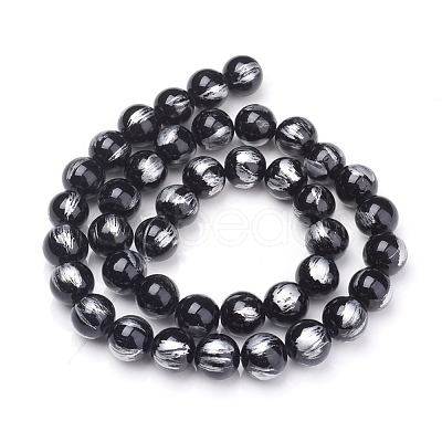 Natural Mashan Jade Beads Strands G-G833-10mm-09-1