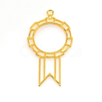 Alloy Open Back Bezel Pendants PALLOY-WH0091-38G-1