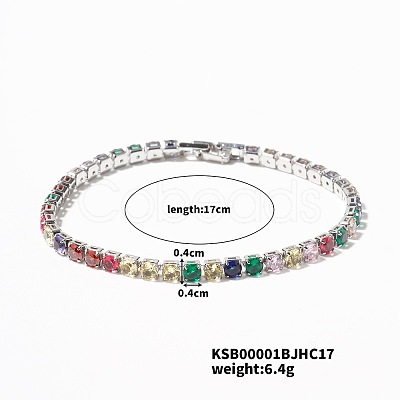 Brass Rhinestone Cup Chains Bracelet for Elegant Women with Subtle Luxury Feel SE6435-4-1