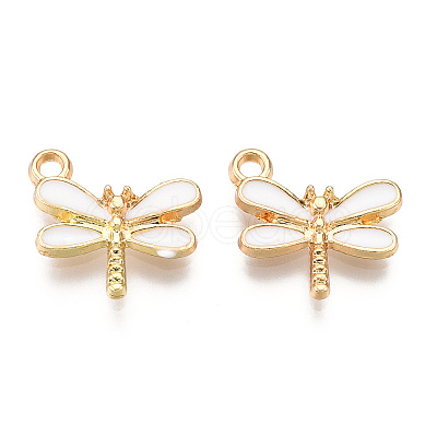 Light Gold Plated Alloy Charms X-ENAM-T009-02F-1