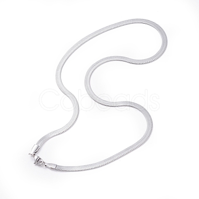 Non-Tarnish 304 Stainless Steel Snake Chains Necklaces NJEW-O058-29P-1