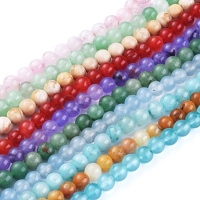 Natural Gemstone Beads Strands G-F591-03M1-8mm-1