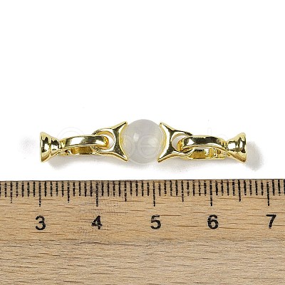 Cat Eye with Brass Fold Over Clasps G-G141-03G-08-1