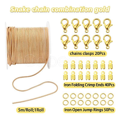 DIY Chains Bracelet Necklace Making Kit DIY-YW0005-83G-1