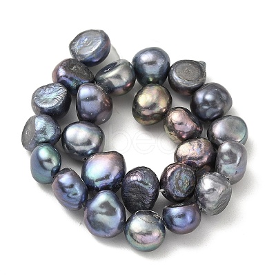 Dyed Natural Cultured Freshwater Pearl Beads Strands PEAR-A006-09E-1