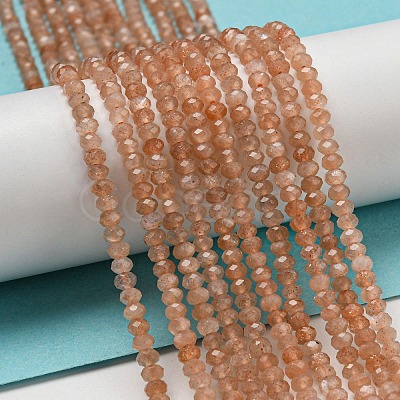 Natural Peach Moonstone Beads Strands G-A097-C02-01-1