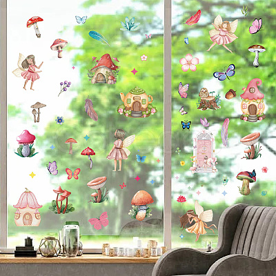 8 Sheets 8 Styles PVC Waterproof Wall Stickers DIY-WH0345-136-1